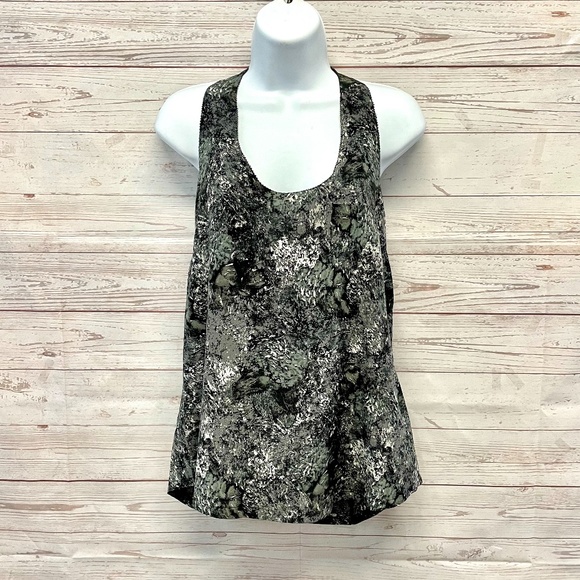 Joie Abstract Silk Racerback Tank Top Blouse - Picture 1 of 6